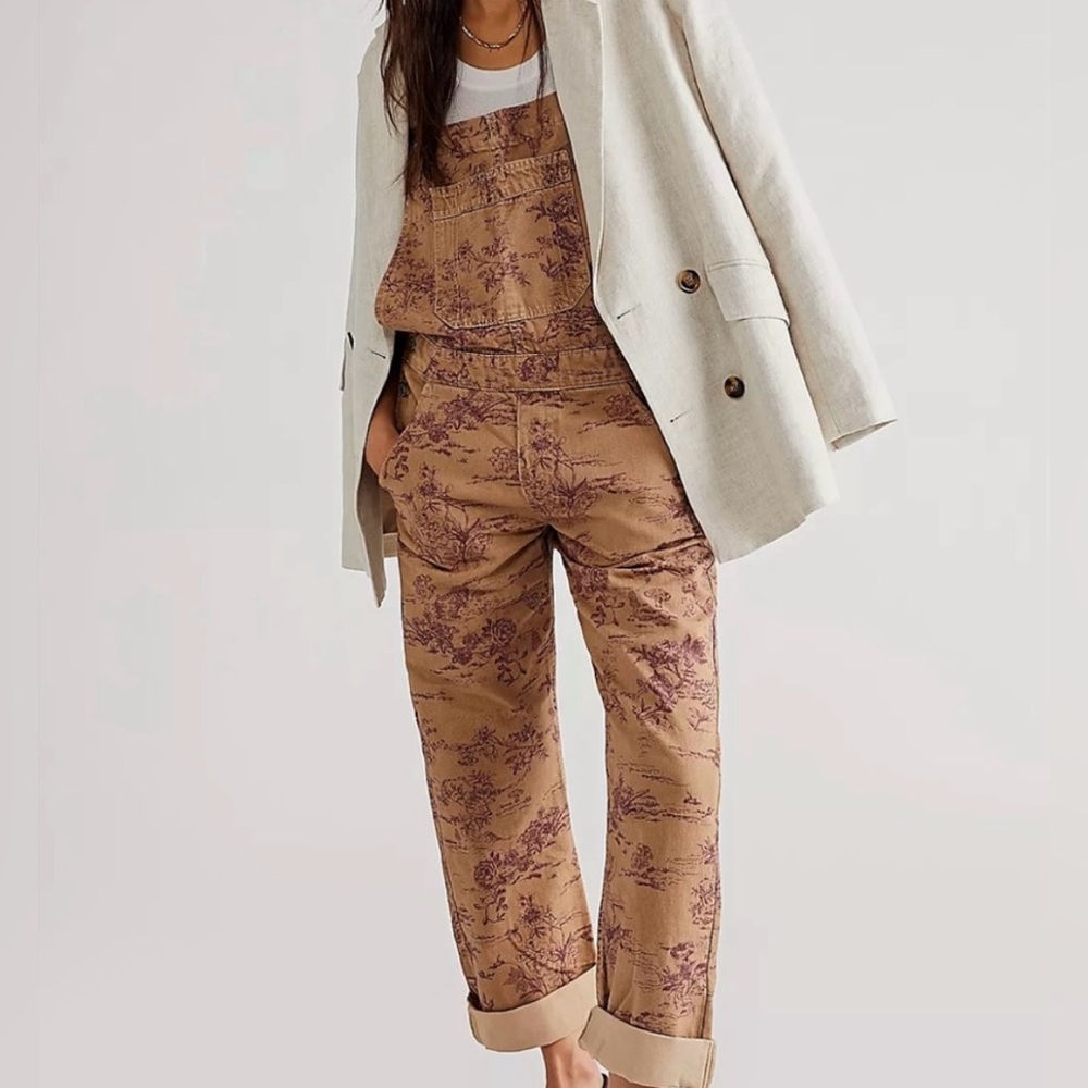 Free People Ziggy Overalls Desert Combo
